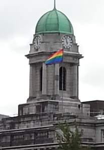 Rainbow Flag City Hall August 2014